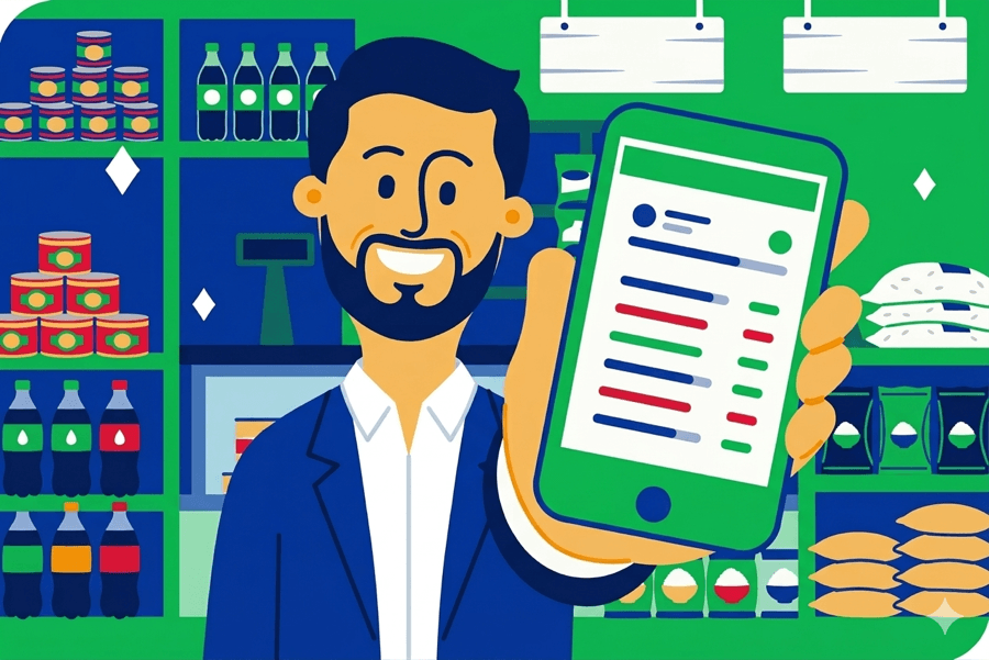 Business owner reviewing finance options on their phone